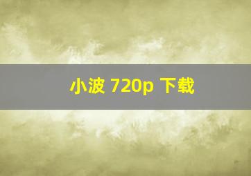 小波 720p 下载